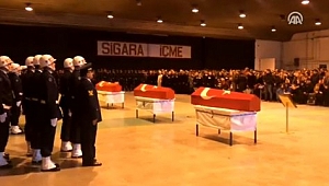 Isparta'da şehit olan askerlere veda