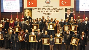 Şehit yakını ve gazilere madalya