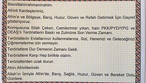 TSK Afrin'de havadan bildiri attı