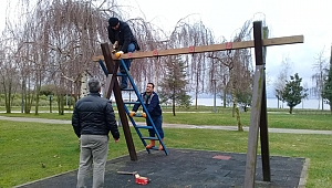Sekapark’taki oyun gruplarının tadilatı yapılıyor