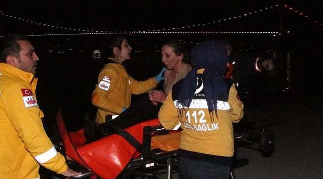 Denize düşen kadın kurtarıldı