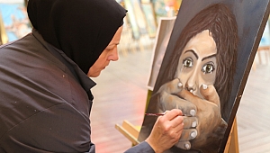 Kadın şiddetine sanatla dikkat çekildi