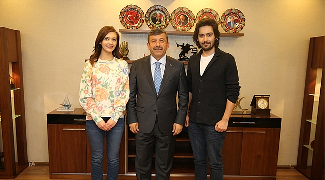 Karabacak "Elif" Oyuncularını ağırladı