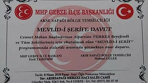  MHP'den Türkeş ve tüm şehitler için mevlit