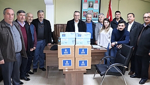 Muhtarlara kırtasiye yardımı