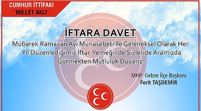 MHP Gebze'den iftara davet