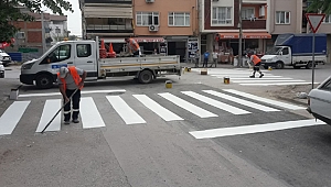 Kocaeli’de yol çizgileri yenileniyor