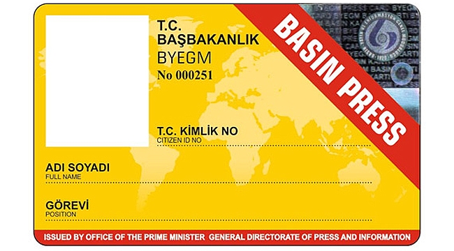 Basın kartı Cumhurbaşkanlığı'ndan alıcanak