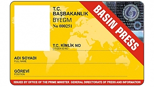 Basın kartı Cumhurbaşkanlığı'ndan alıcanak