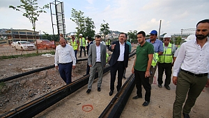 Bayram, Sekapark - Plajyolu Tramvay çalışmasını inceledi