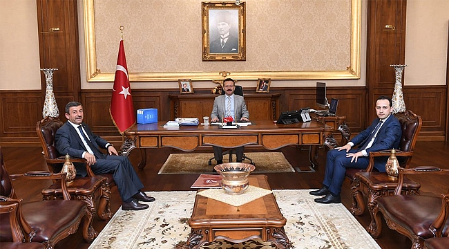 Karabacak Vali Aksoy'u ziyaret etti