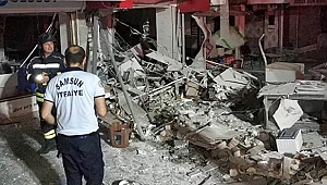 Samsun'da patlama: 5 iş yeri zarar gördü