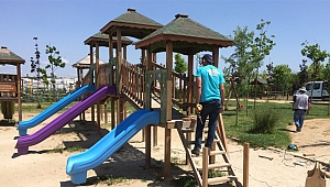 Büyükşehir imal ediyor çocuklar eğleniyor