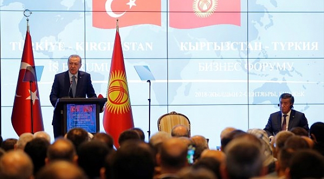 Erdoğan Kırgızistan'da konuştu