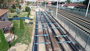 Sekapark-Plaj Yolu Tramvay Hattı’nda raylar döşeniyor