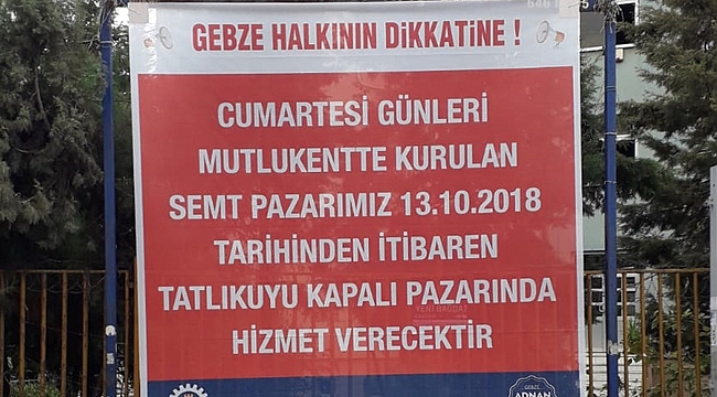 Mutlukent pazarı Tatlıkuyu’ya