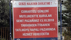 Mutlukent pazarı Tatlıkuyu’ya
