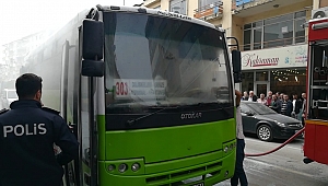 Otobüste çıkan yangın korkuttu
