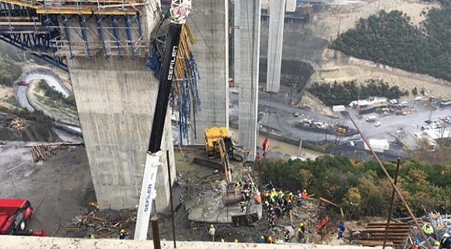Gebze'de viyadük çöktü