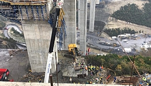 Gebze'de viyadük çöktü