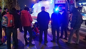 Dikkatsiz sürücü yayaya çarpıp kaçtı!
