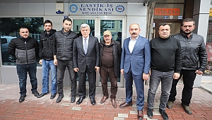 Karaosmanoğlu, Yeniel ve Lastik-İş'i ziyaret etti
