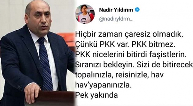 HDP'li vekilden PKK propagandası!