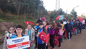 Öğrenciler doğayla iç içe ders işledi