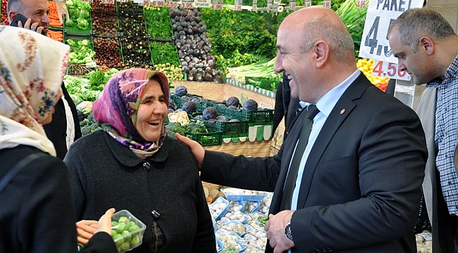 Şeker ve Bıyık’tan esnaf turu