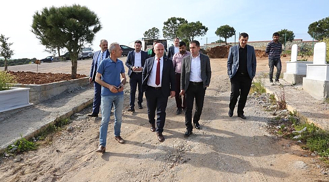 Bıyık'tan mezarlık alanına inceleme