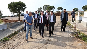 Bıyık'tan mezarlık alanına inceleme