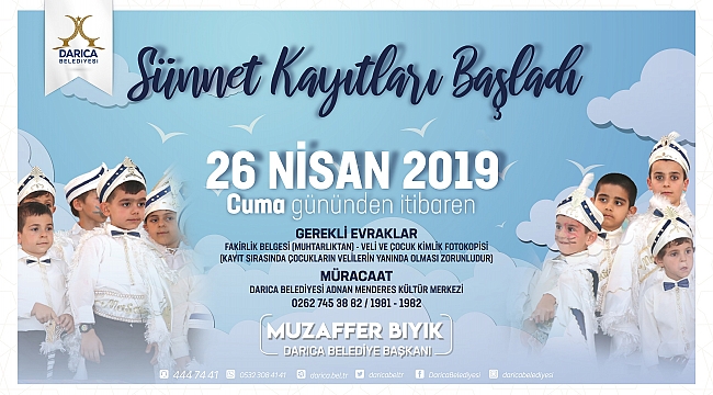 Darıca'da sünnet kayıtları başladı