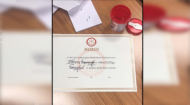 İmamoğlu mazbatasını alıyor