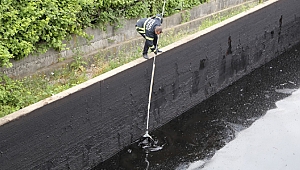Büyükşehir leyleği bataklıktan kurtardı