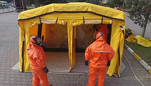 Gönüllü itfaiyecilere kimyasal eğitimi