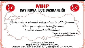 MHP Çayırova'dan iftar organizasyonu