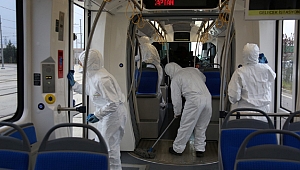 Tramvaylarda temizlik var