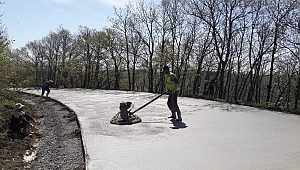 12 bin 500 metre beton yol inşa edildi