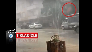 Darıca'da çatıdaki sac arabanın üstüne uçtu