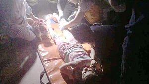 Küçük kızın ayağına vida saplandı