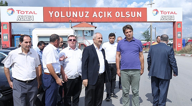 Büyükgöz, nakliyeciler garajını inceledi