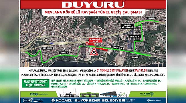 Plajyolu kavşağında trafik düzenlemesi