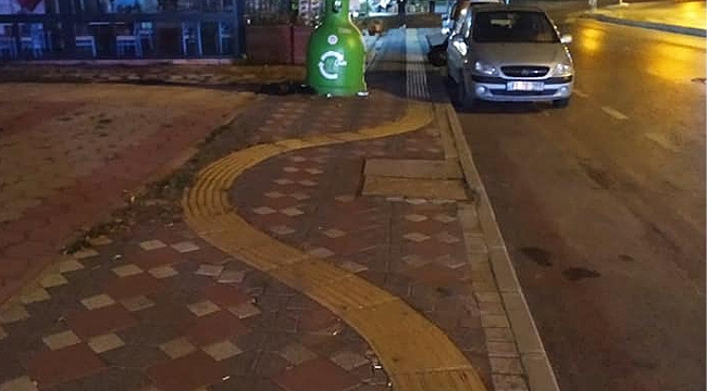 Araz, engelli şeridine dikkat çekti