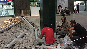 Terminalde drenaj sistemi yenilendi