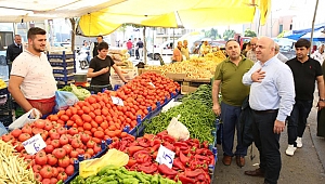 Bıyık, Salı pazarını turladı
