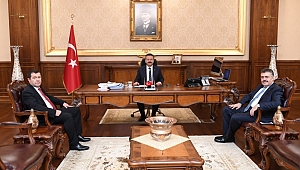 Eski ve yeni emniyet müdürü Aksoy’la buluştu