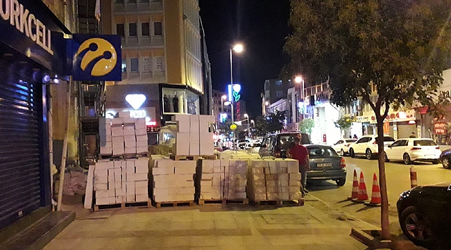 Gebze'de kaldırım işgali