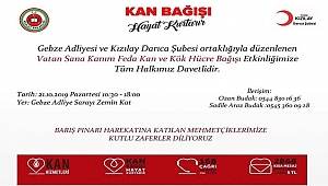 Gebze Adliyesi'nde Barış Pınarı için kan verecekler