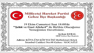 MHP Gebze, şehit ve gazi ailelerini ağırlayacak
