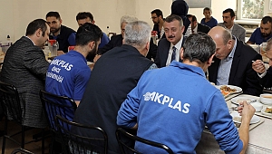 Büyükakın, işçilerin masasına konuk oldu